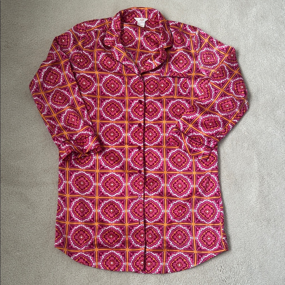Boho Style Satin Pajama Dress - Size M